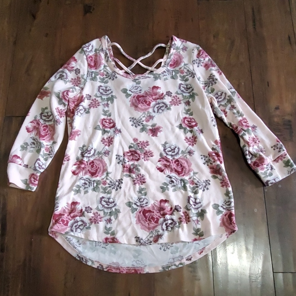 Rose print top